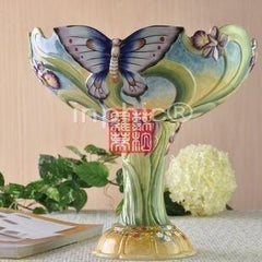 INPHIC-蝶舞 陶瓷高腳果盆 大果盤