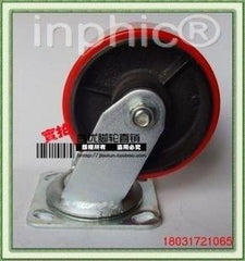 INPHIC-5吋鐵芯聚氨酯輪加厚板萬向輪輪子耐磨靜音