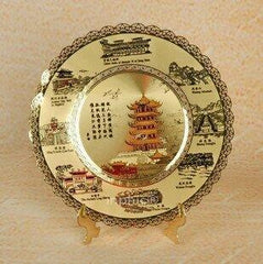 INPHIC-湖北武漢特色銅片金蝶黃鶴樓工藝品擺飾 送老外送同事