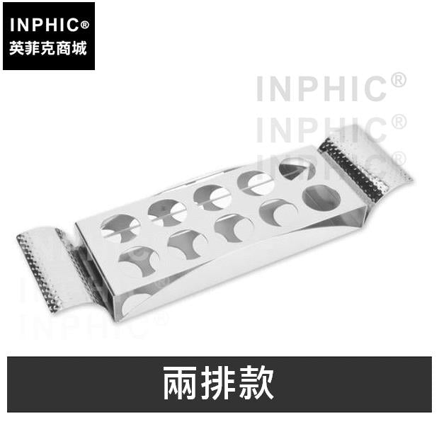 INPHIC-子彈酒杯架酒具套裝適用白酒杯雲吞杯酒架金屬子彈杯架酒吧倒酒架-兩排款