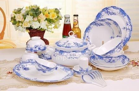 INPHIC-餐具套裝56頭韓式骨瓷碗盤碟景德鎮陶瓷器