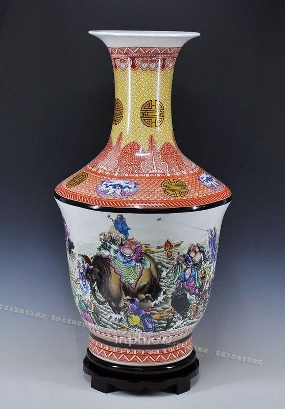 INPHIC-景德鎮復古陶瓷大花瓶 十八羅漢 客廳書房擺飾 家居家裝飾品