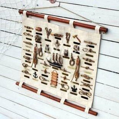 INPHIC-大型棉麻裝飾掛件壁掛 布藝水手結手工 壁畫 地中海風掛飾