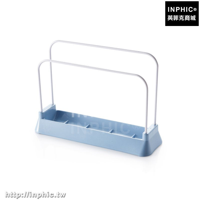 INPHIC-水槽收納架廚房置物架抹布百潔布海綿瀝水架刀架砧板架菜板架餐具-灰藍