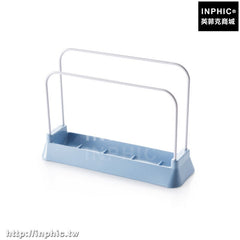 INPHIC-水槽收納架廚房置物架抹布百潔布海綿瀝水架刀架砧板架菜板架餐具-灰藍