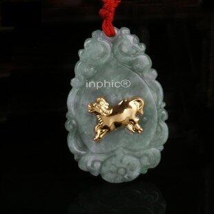 INPHIC-A級翡翠玉千足金吊墜 招財避邪生肖牛開運守護神07