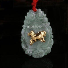 INPHIC-A級翡翠玉千足金吊墜 招財避邪生肖牛開運守護神07