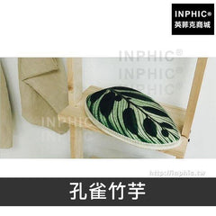 INPHIC-汽車坐墊樹葉隔熱墊仿真北歐餐墊椅墊鍋墊-孔雀竹芋