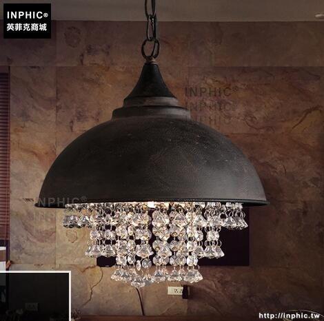 INPHIC- 工業風復古鐵藝酒吧咖啡美式燈餐廳鍋蓋吧臺設計師吊燈-O款