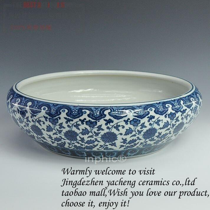 INPHIC-景韻雅成陶瓷器 青花仿古 特大款筆洗 魚缸 文房四寶用品文具套裝
