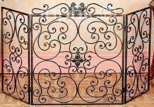 INPHIC-歐式 鐵藝壁爐 防火網護欄 壁爐門