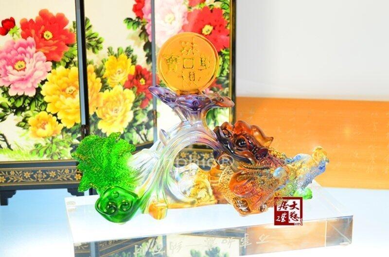 INPHIC-琉璃開光擺件家庭平安吉祥飾品擺設百財滾滾金蟾招財進寶