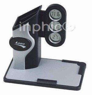 INPHIC-萬年曆筆筒三透明液晶溫度顯示商務禮品可印LOGO批發低價[5個裝]