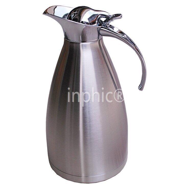 INPHIC-茶具 不鏽鋼歐式雙層真空壺砂光保溫瓶保冷壺咖啡壺 雙層加厚茶杯1.0l