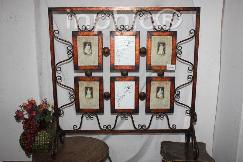 INPHIC-復古懷舊家居裝飾品 仿舊鐵藝擺設品連體相框