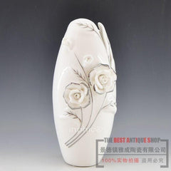 INPHIC-工藝品 家居擺飾 陶瓷器花瓶 銀花G白色簡約歐式