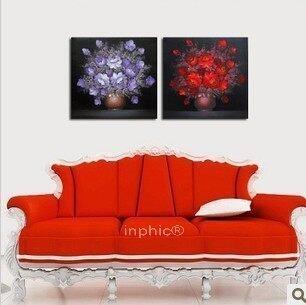 INPHIC-仿油畫 無框畫三聯客廳 裝飾畫餐廳壁畫 臥室走廊 花瓶