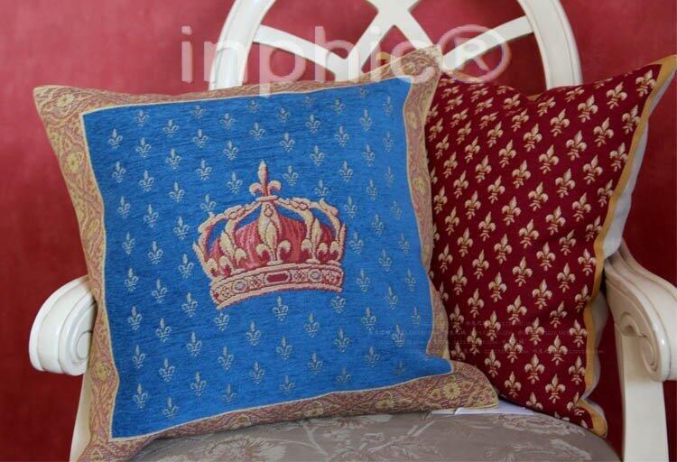 INPHIC-錦繡 法國進口高端奢適品 靠墊套 藍冠