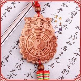 INPHIC-開光獸頭桃木鏡掛件小型化解衛生間煞氣汙口煞效力超強