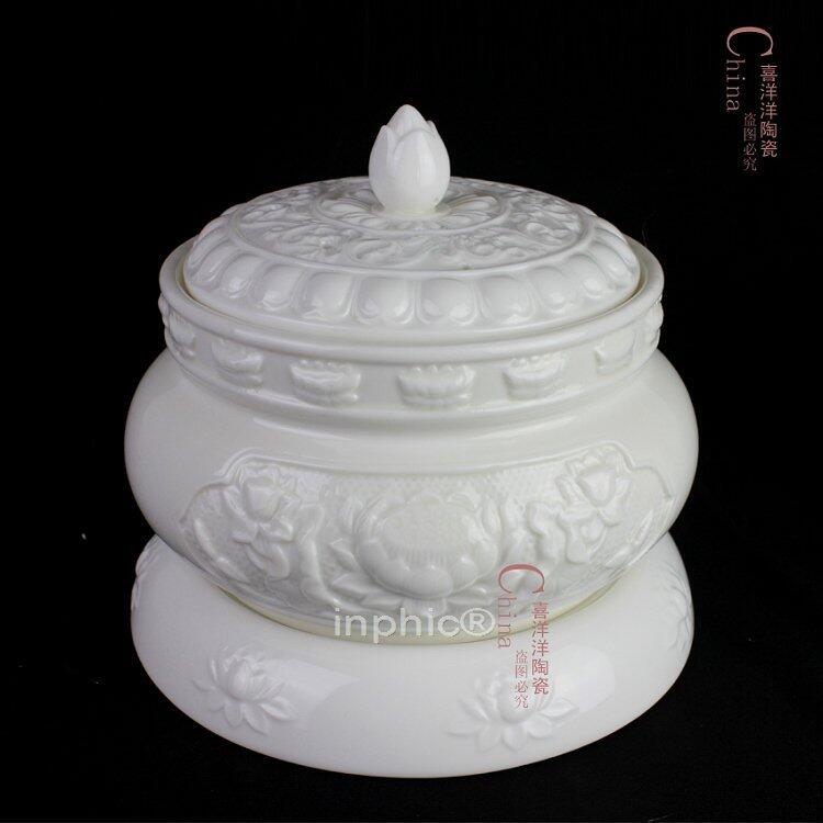 INPHIC-蓮花香爐大型 浮雕荷花 佛具 佛教用品 佛堂香插 送支架