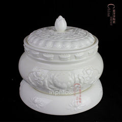 INPHIC-蓮花香爐大型 浮雕荷花 佛具 佛教用品 佛堂香插 送支架