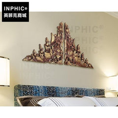 INPHIC-裝飾品家居木雕掛飾泰國牆飾掛飾東南亞泰佛三角板
