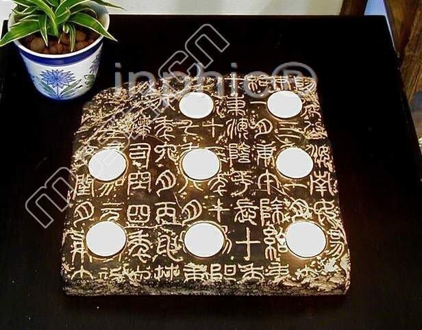 INPHIC-中式新古典 仿古燭臺 創意 蠟臺 石頭 道具 裝飾擺飾 明月