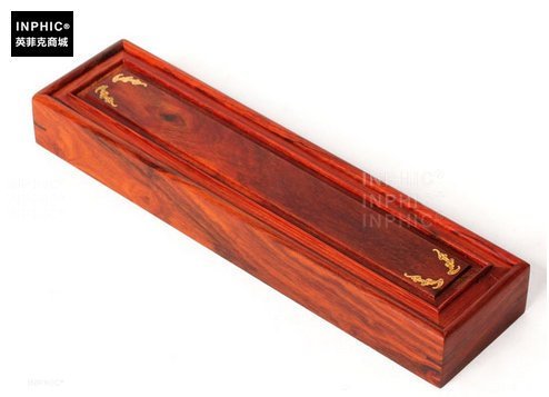 INPHIC-香爐 紅酸枝紅木筷子盒 紅木工藝品 實木質嵌蝙蝠筷盒-筷盒