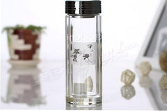 INPHIC-水晶工藝 雙層玻璃杯濾網帶蓋透明玻璃花茶杯水杯