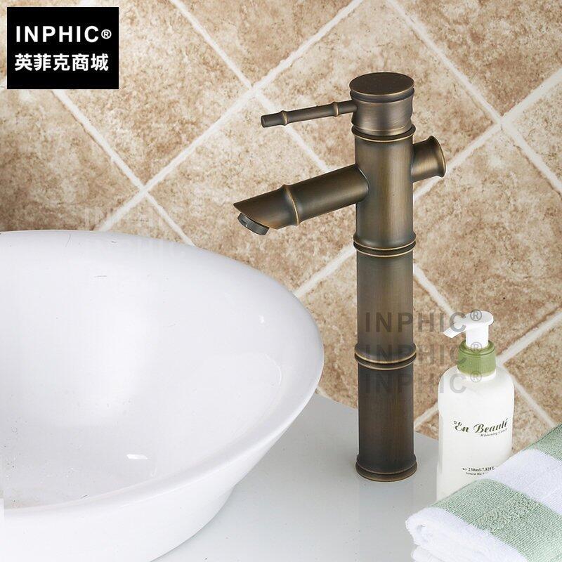 INPHIC-臉盆龍頭全銅 歐式仿古冷熱水龍頭 竹節