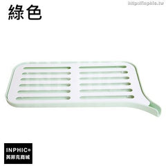 INPHIC-廚房瓜果蔬菜瀝水籃塑膠碗筷擺放置物架多功能單層收納架-綠色