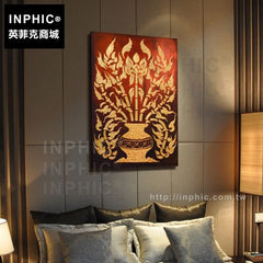 INPHIC-東南亞客廳泰國彩繪無框掛畫泰式裝飾畫金箔壁畫