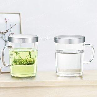 INPHIC-玻璃內膽茶杯品茗三件杯 不鏽鋼杯蓋-370ml