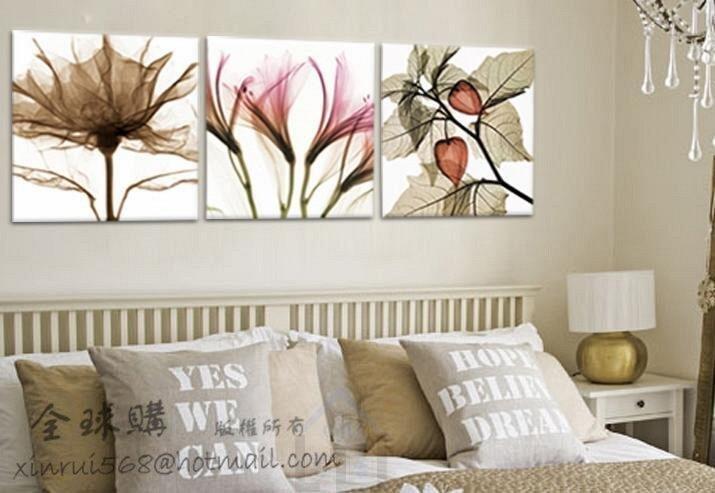 INPHIC-現代簡約裝飾畫蜜語 透明花壁畫客廳餐廳無框畫 一套三聯售不單賣 9mm 25mm