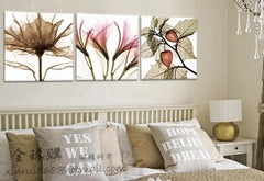 INPHIC-現代簡約裝飾畫蜜語 透明花壁畫客廳餐廳無框畫 一套三聯售不單賣 9mm 25mm