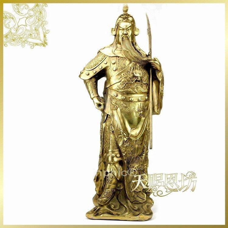 INPHIC-印度進口黃銅手工雕刻關公擺飾工藝品