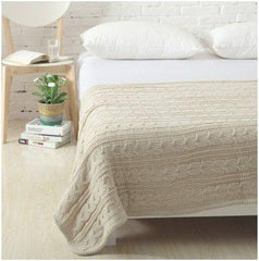 INPHIC-外銷款高級加厚雙層絞花針織毯線毯 雙面羊羔絨針織毛毯