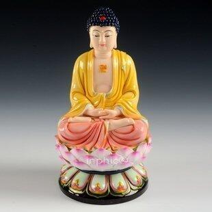 INPHIC-佛像 11吋五彩全蓮如來佛像三寶佛陶瓷工藝品