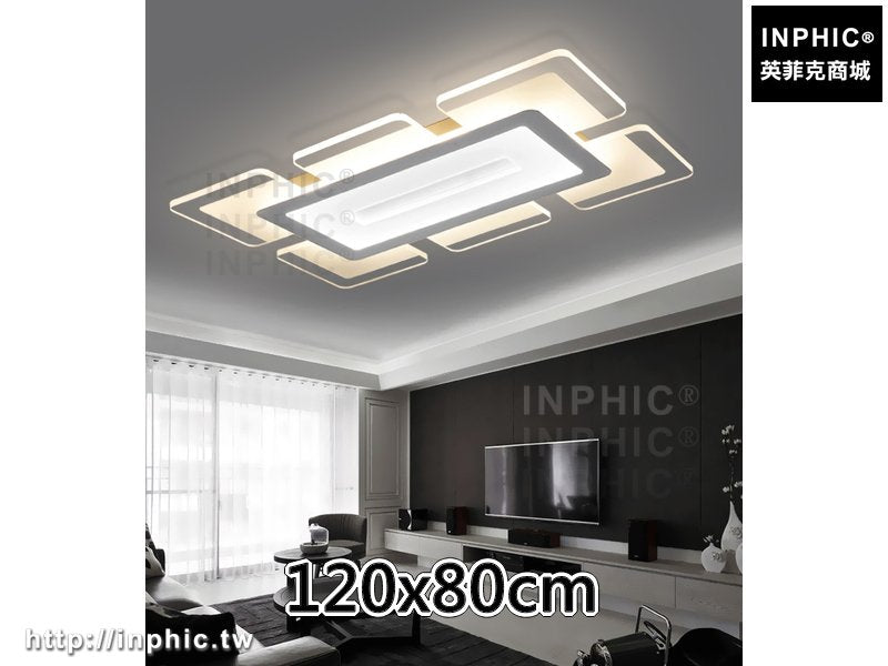 INPHIC-吸頂燈臥室燈簡約現代燈具客廳燈超薄大廳遙控長方形 -120x80cm