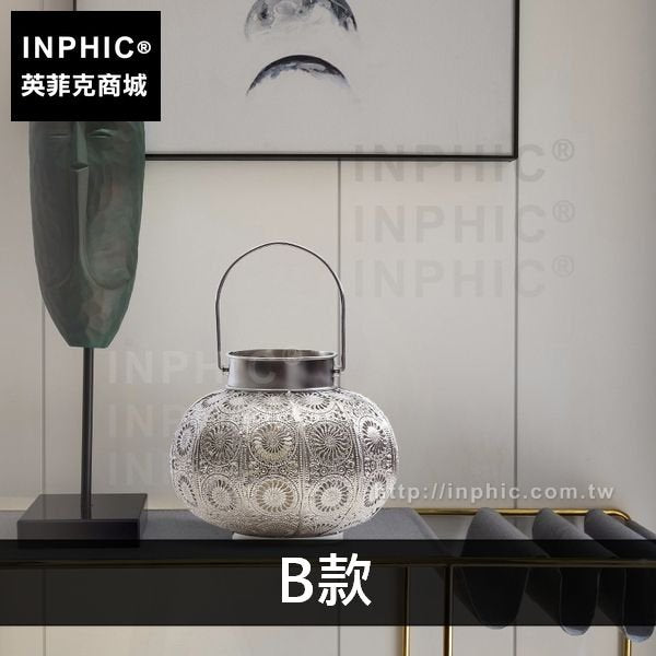 INPHIC-擺飾別墅桌面會所擺設鐵藝風燈泰式東南亞-B款