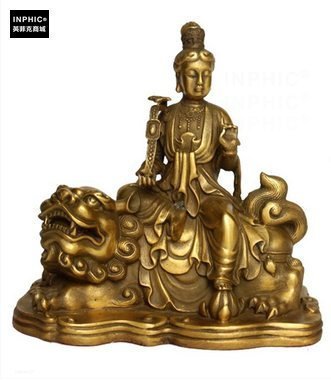 INPHIC-佛像 開光純銅普賢文殊地藏王觀音菩薩四大名山車飾佛像工藝品