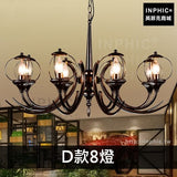 INPHIC-複古餐廳鐵藝裝飾藝術工業風吧臺吊燈火鍋店燈具-D款8燈