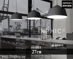 INPHIC-北歐燈具裝潢餐廳黑白燈具LED燈吧臺吊燈簡約-27cm
