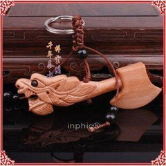 INPHIC-宗教 開光桃木桃花斧鑰匙掛 生肖屬馬開運物