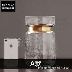 INPHIC-客廳擺設主題餐廳擺件玻璃透明北歐歐式插花裝飾品花瓶-A款