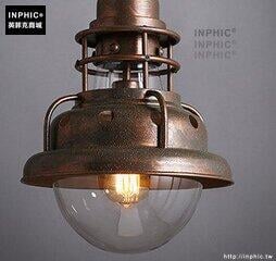 INPHIC- 工業風格復古吊燈美式創意咖啡館酒吧吧臺鍋蓋鳥籠單頭吊燈-R款