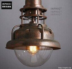 INPHIC- 工業風格復古吊燈美式創意咖啡館酒吧吧臺鍋蓋鳥籠單頭吊燈-R款