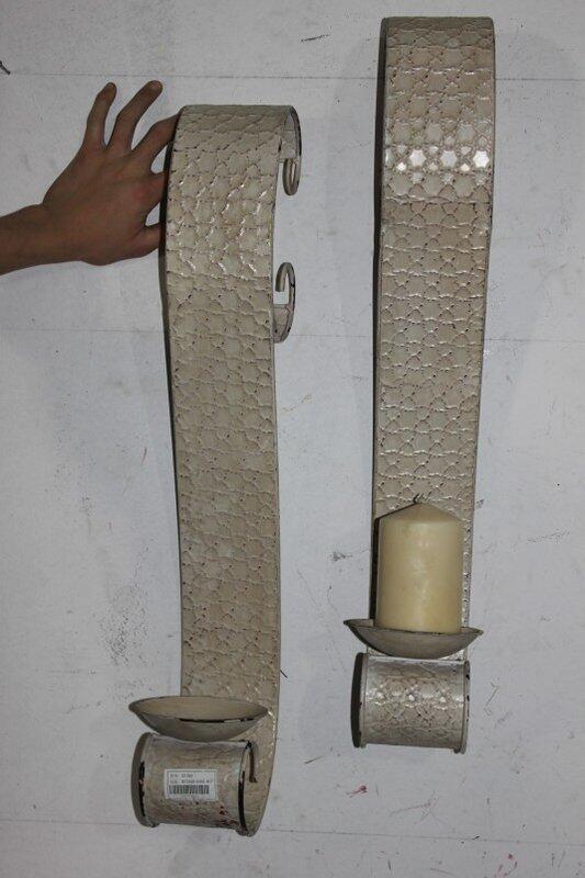 INPHIC-田園風格家居工藝裝飾品 特色鐵藝壁掛燭臺 復古壁飾2件套