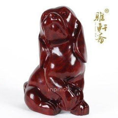 INPHIC-木雕旺財狗擺飾紅木工藝品 可愛生肖狗