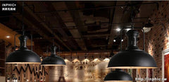 INPHIC- 工業風復古鐵藝酒吧咖啡美式燈餐廳鍋蓋吧臺設計師吊燈-C款
